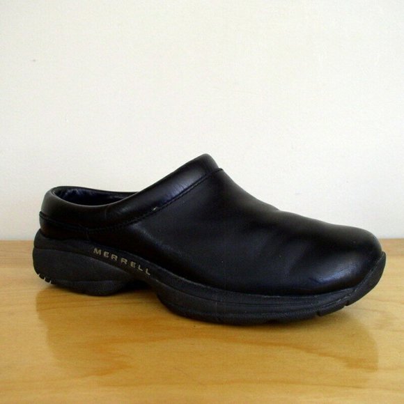 Merrell Womens Jungle Primo Moc Black Leather Mule - Picture 2 of 8